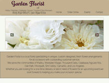 Tablet Screenshot of gardenflorists.com